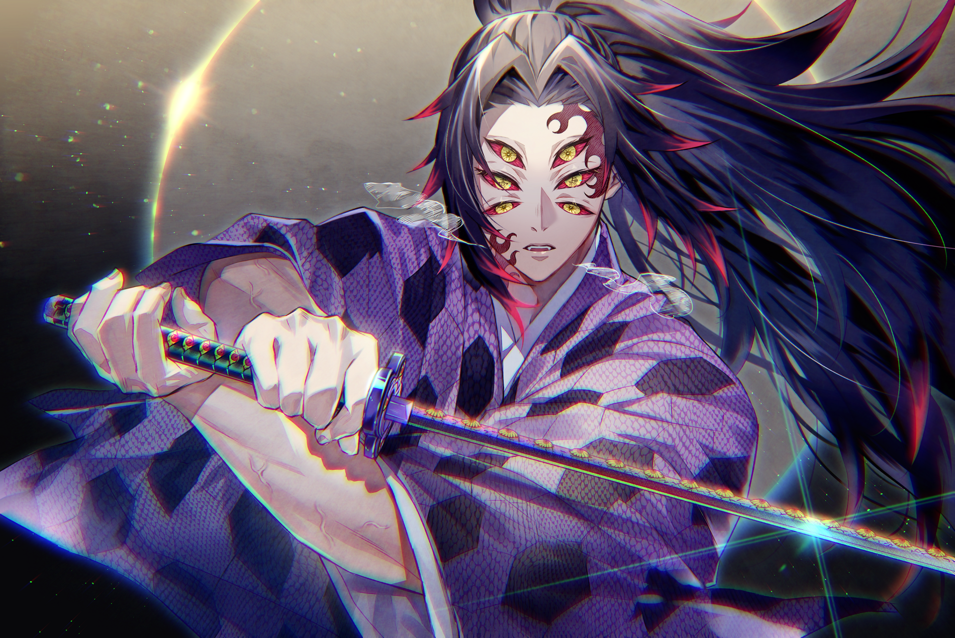 Kokushibo HD Wallpaper Slayer: Kimetsu no Yaiba Anime Art by お湯