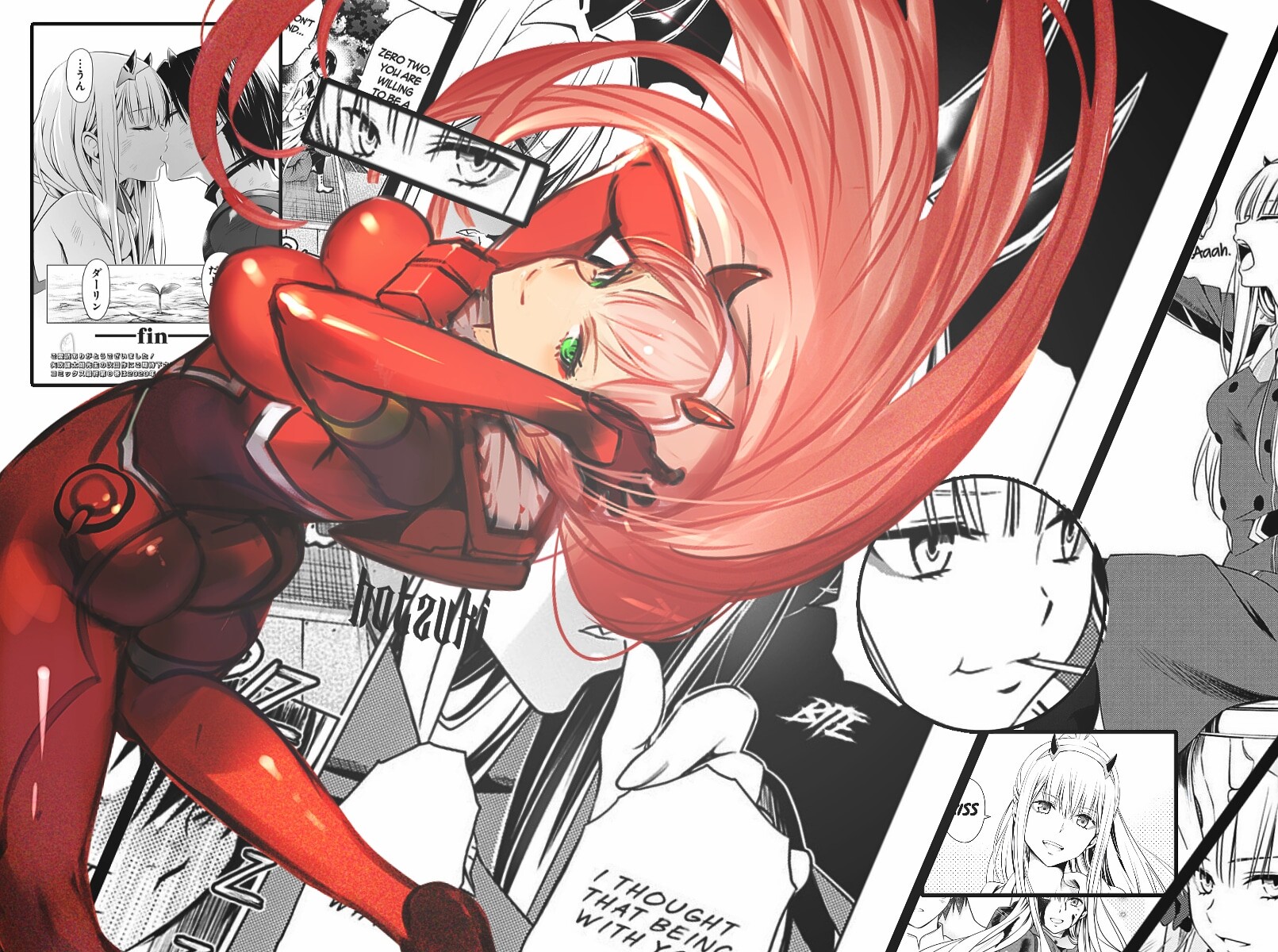 Wallpaper Zero Two Manga