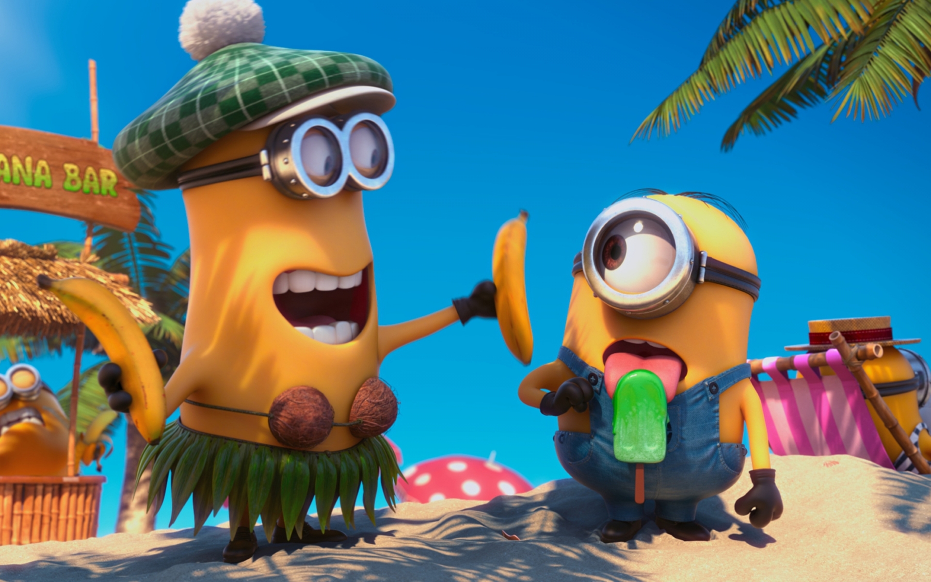 Minions Cartoons Glasses 1920x1200