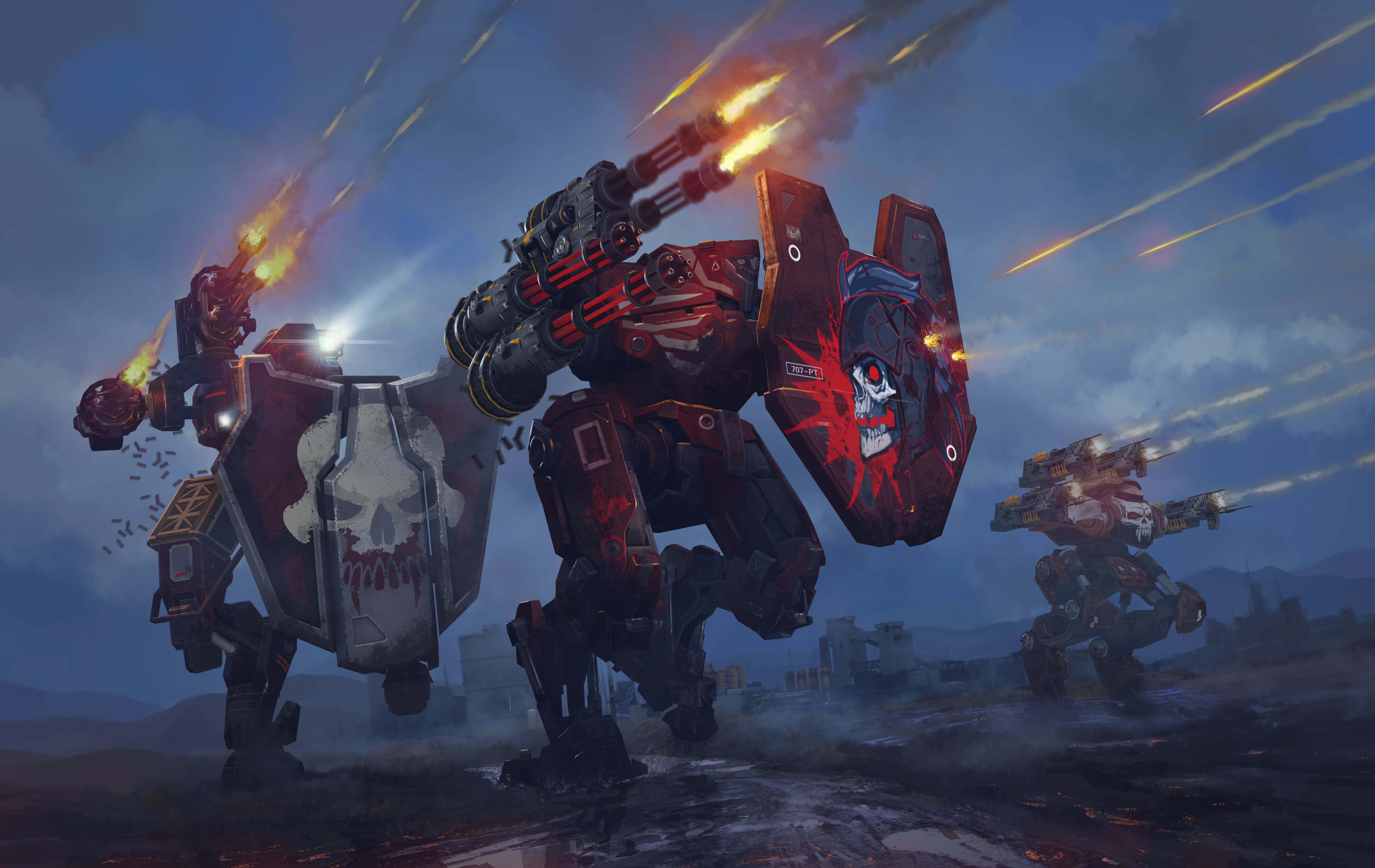 Dynamic War Robots HD Wallpaper for Desktop