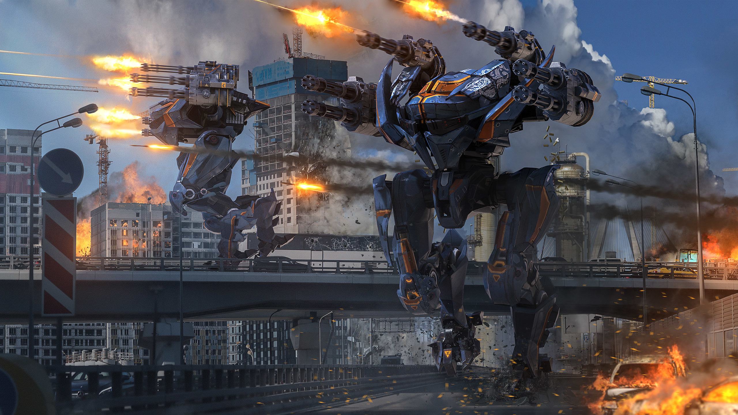 Epic War Robots Battle HD Wallpaper