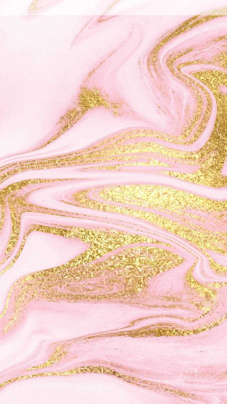 Download free Pink Marble With Gold