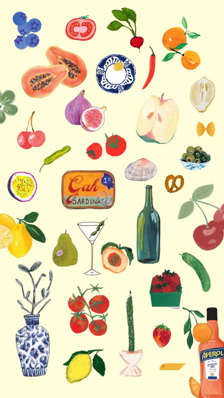 Summer print #summer #collage #vibes #aesthetic #nature #fruit #wallpaper #art #italiansummer #italian