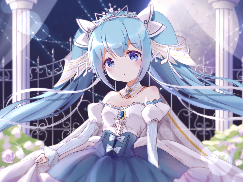 Wallpaper cute, hatsune miku, long hair