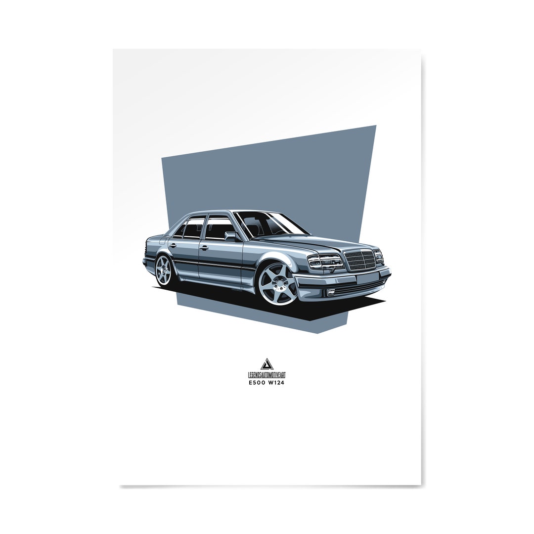 Mercedes Benz E500 W124 Poster Print