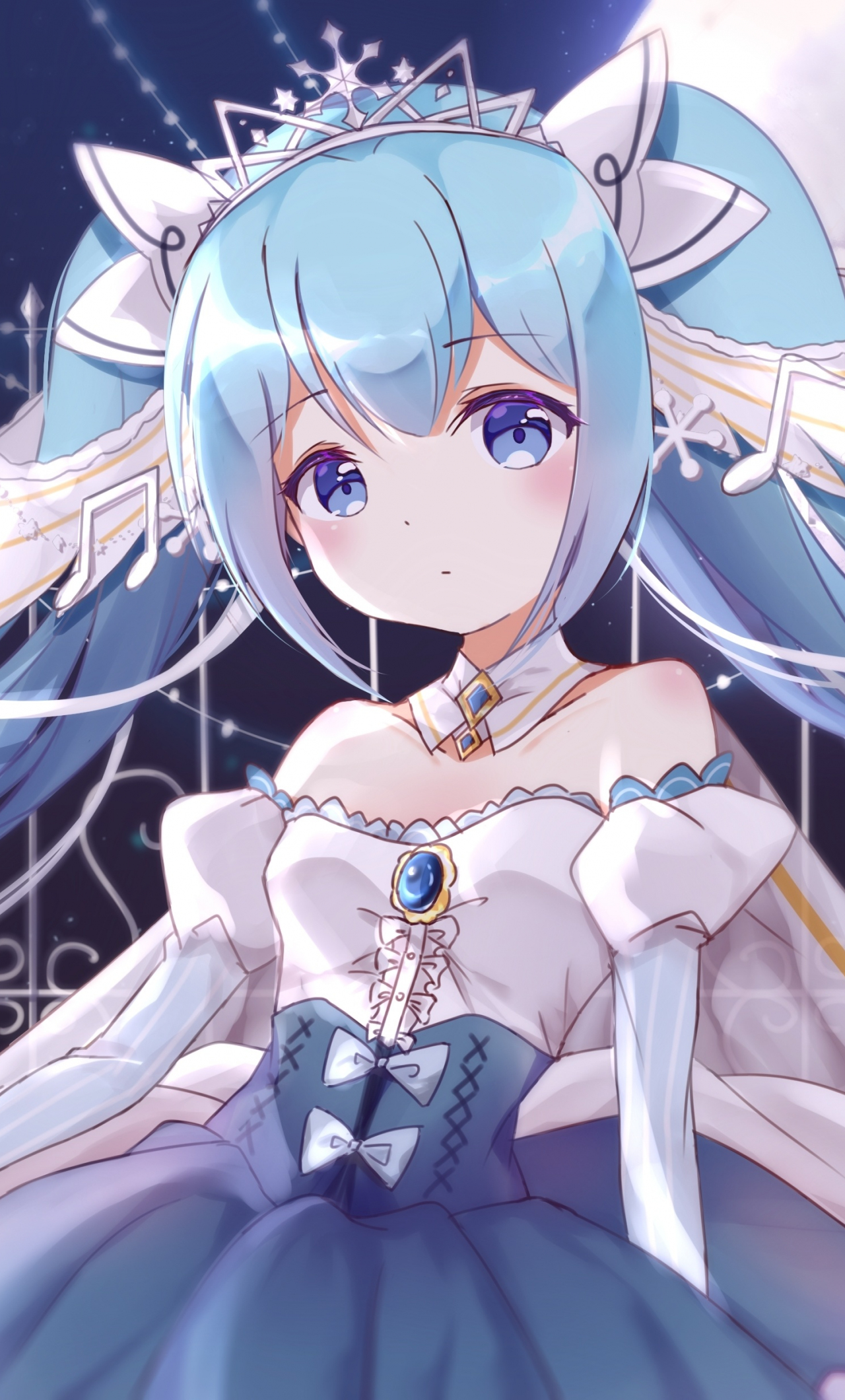 wallpaper 1280x2120 cute, hatsune miku