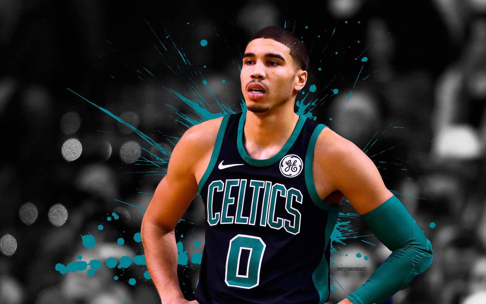 Download free Jayson Tatum Green Paint