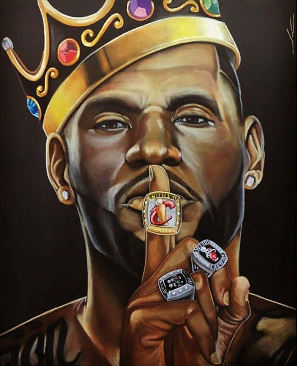 Download King Lebron James With A Crown