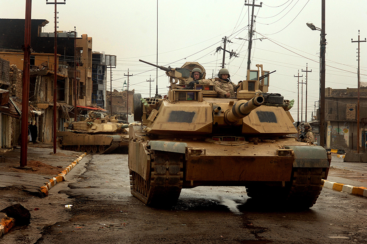Wallpaper M1 Abrams Tanks US Street Army
