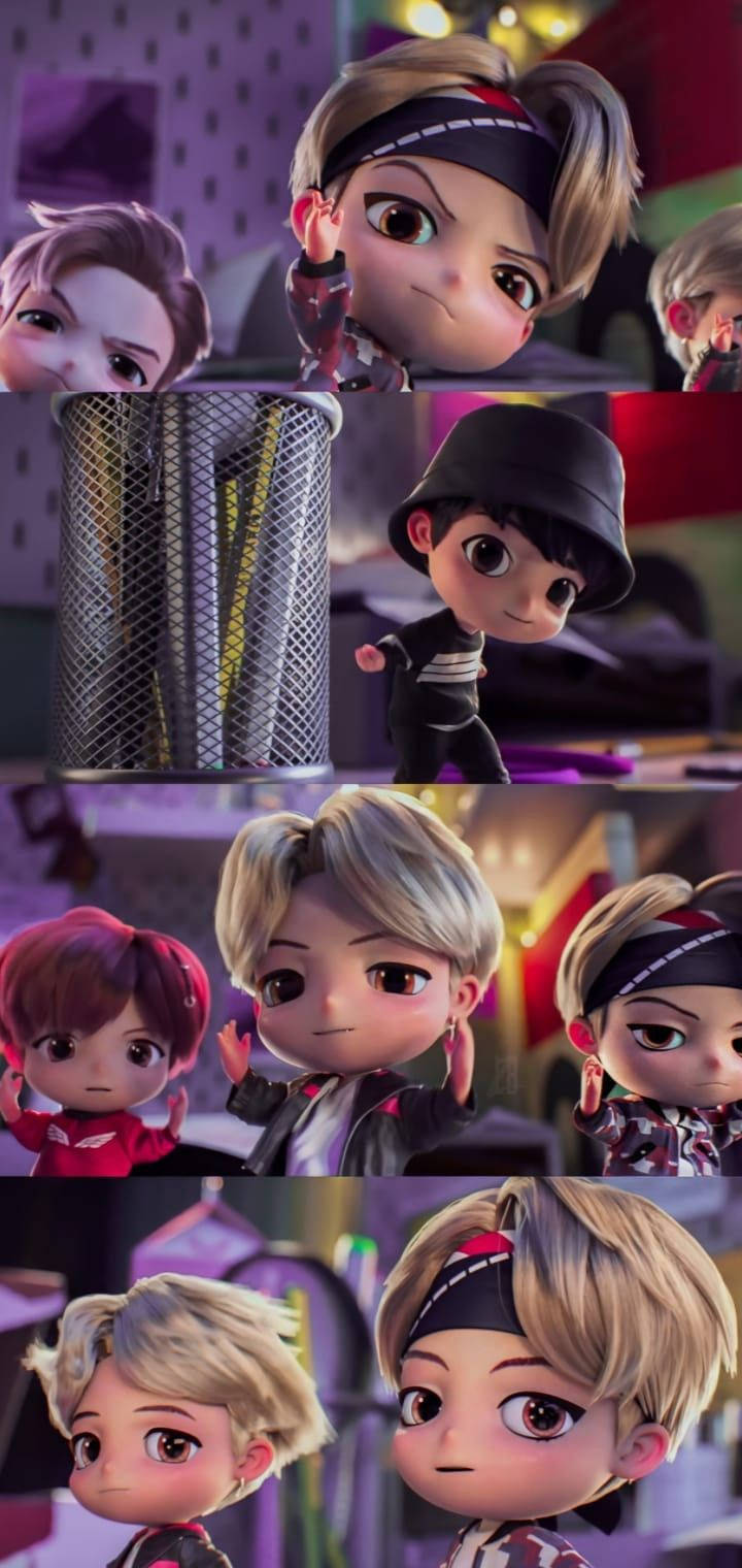 BTS Tinytan Cool Expressions Wallpaper