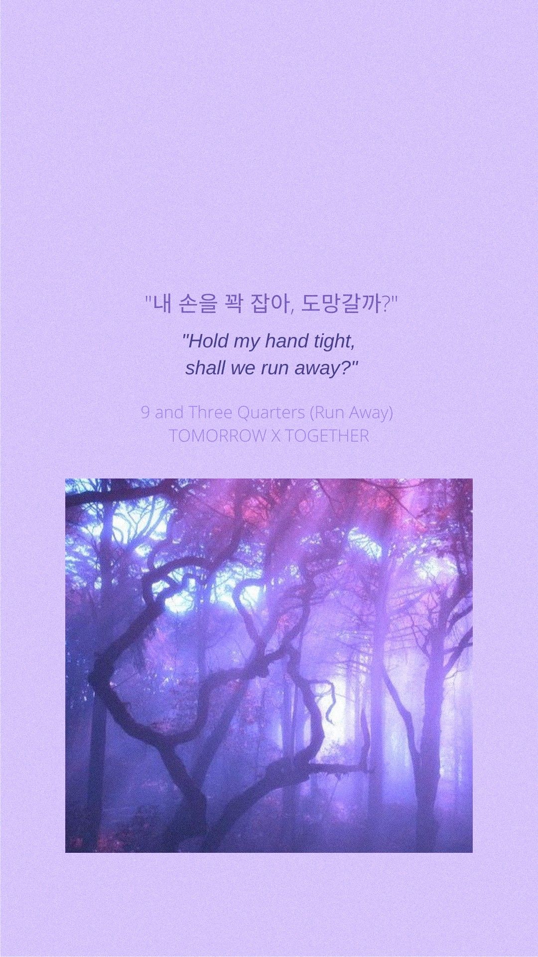 Txt lyrics wallpaper run away. Papeis