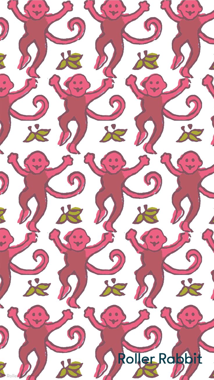 Cute Pink Monkey Wallpaper