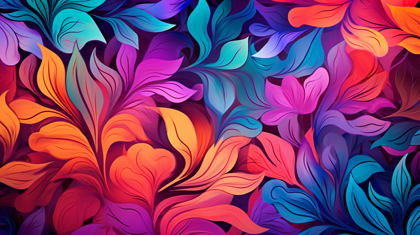 Abstract Floral Wallpaper HD Vibrancy