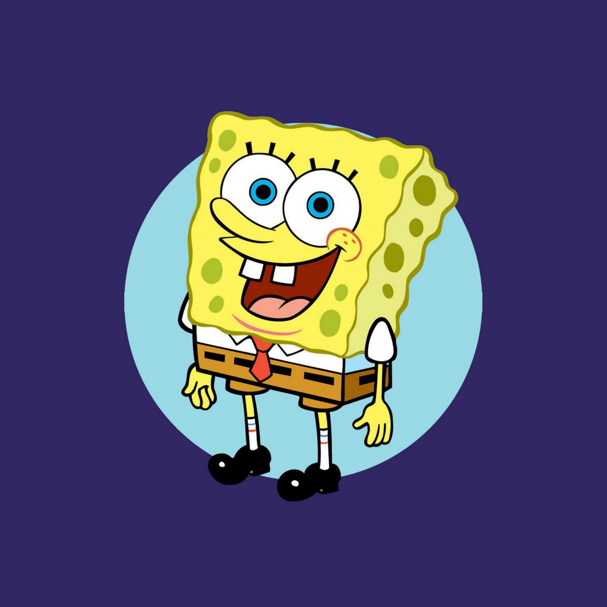 SpongeBob smiley face Wallpaper 4K