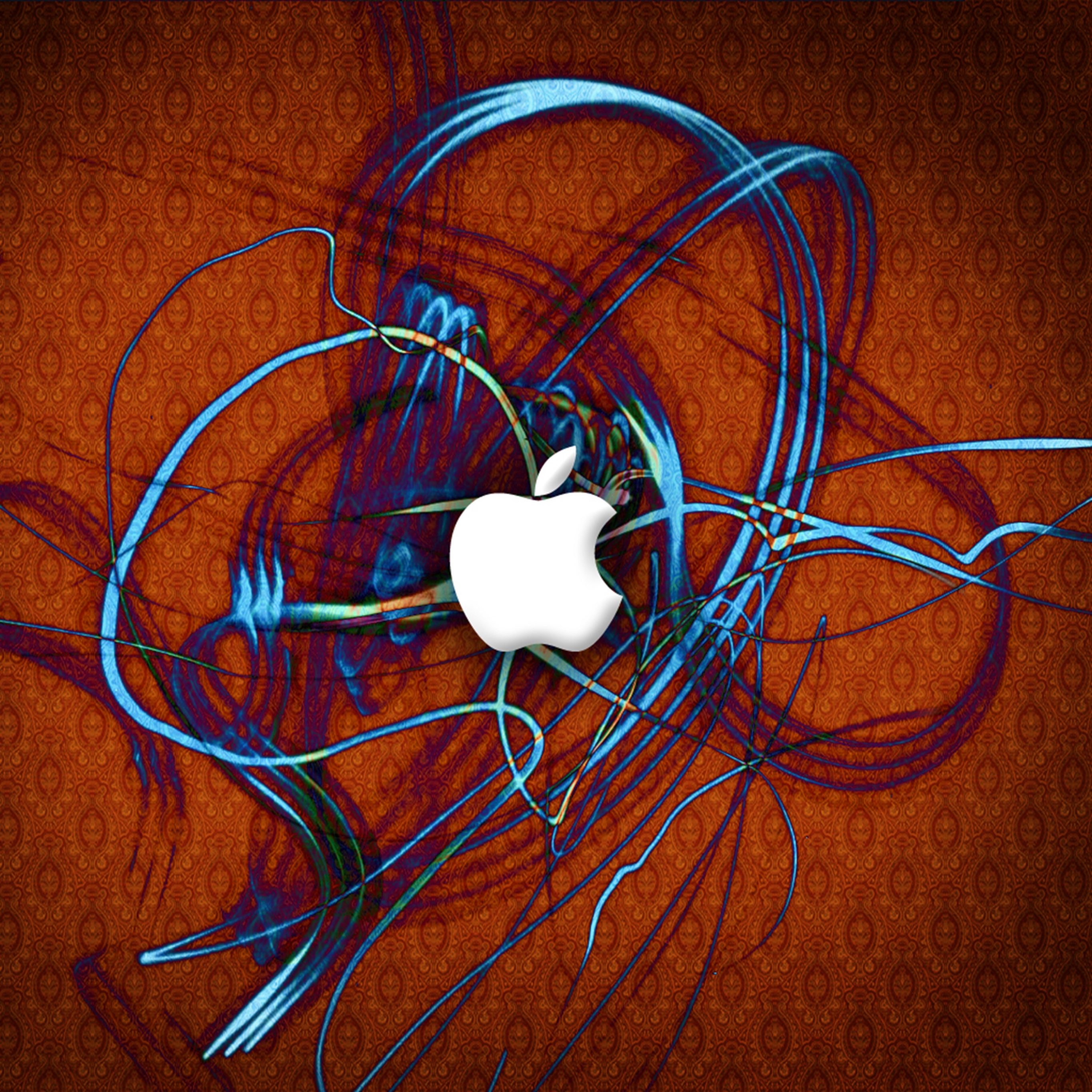 Apple Blue Ribbon iPad Wallpaper