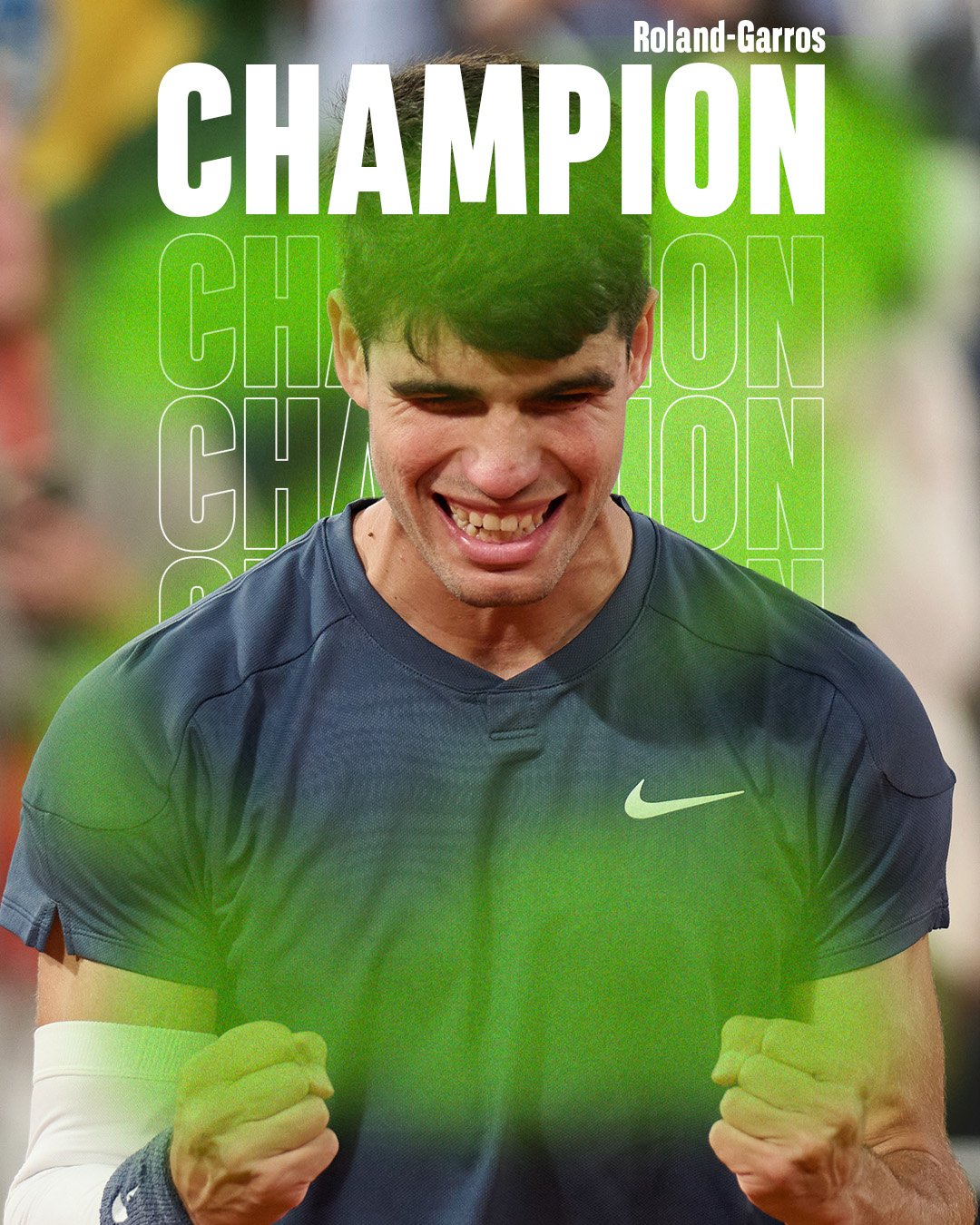 Carlos Alcaraz Roland Garros Champion 2024 wallpaper