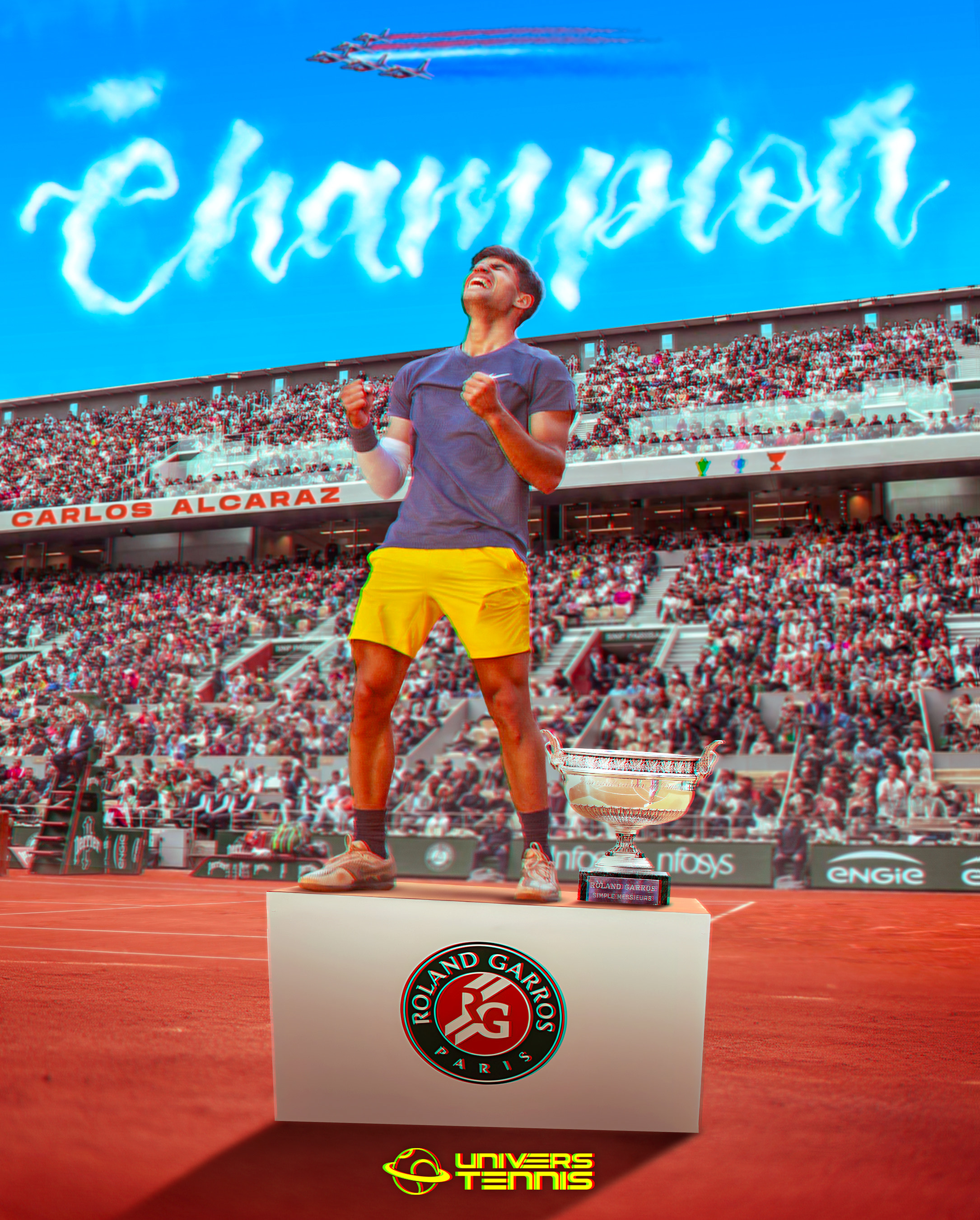 Carlos Alcaraz Roland Garros Champion 2024 wallpaper