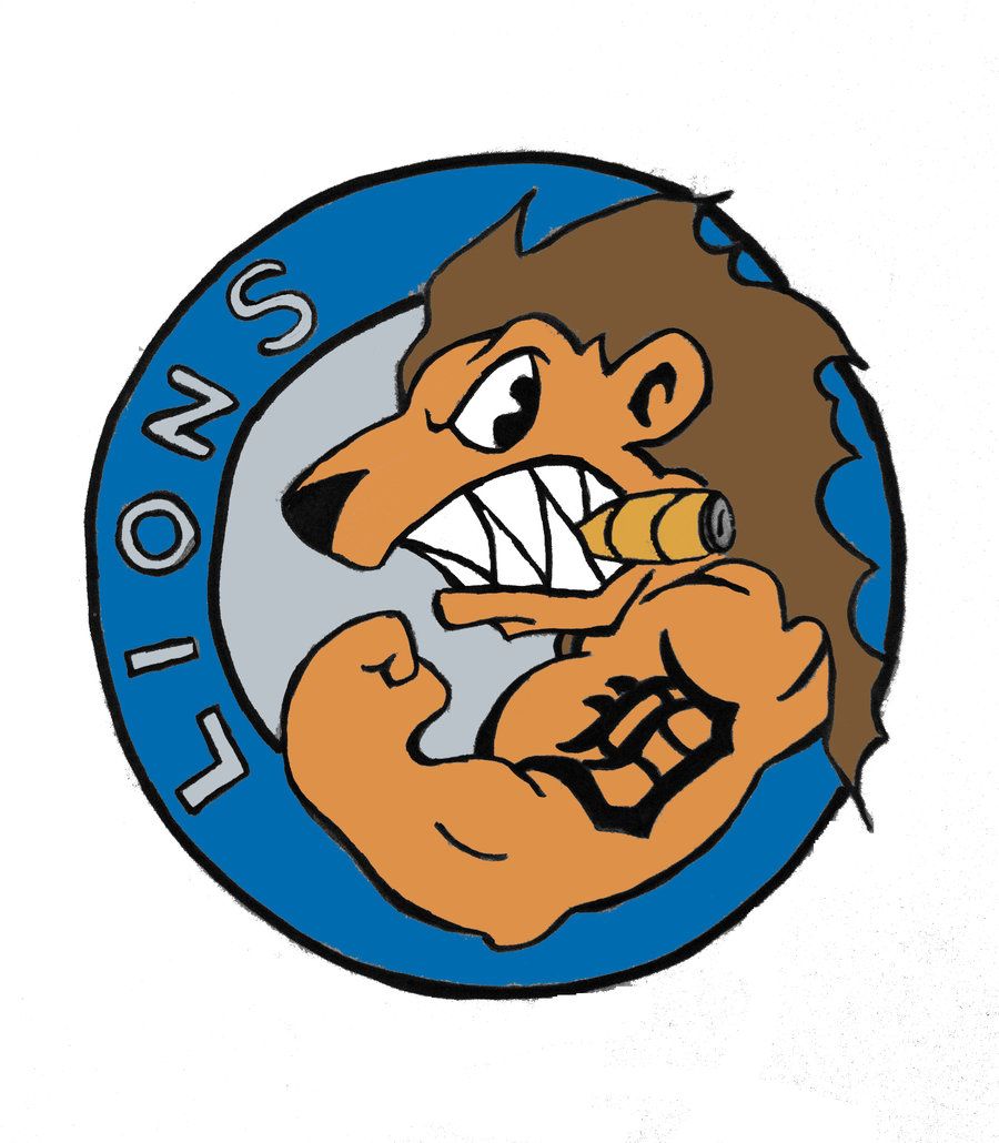 Detroit Lions Football Cartoon