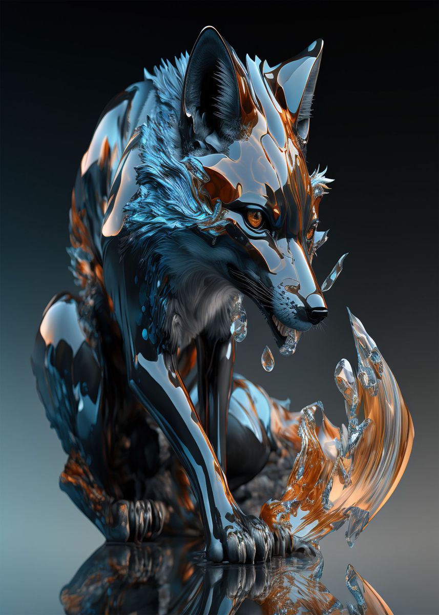 The Crystal Wolf ART' Poster, picture