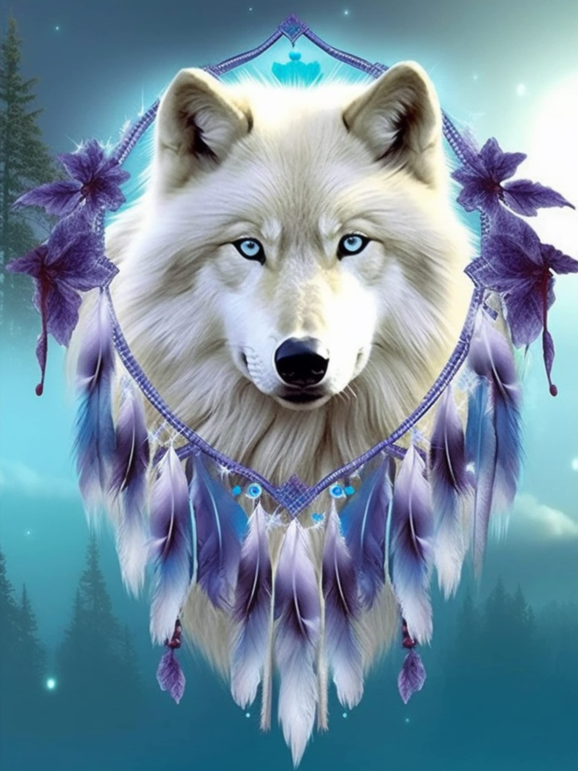 Theshai 5D Diamond Art Wolf