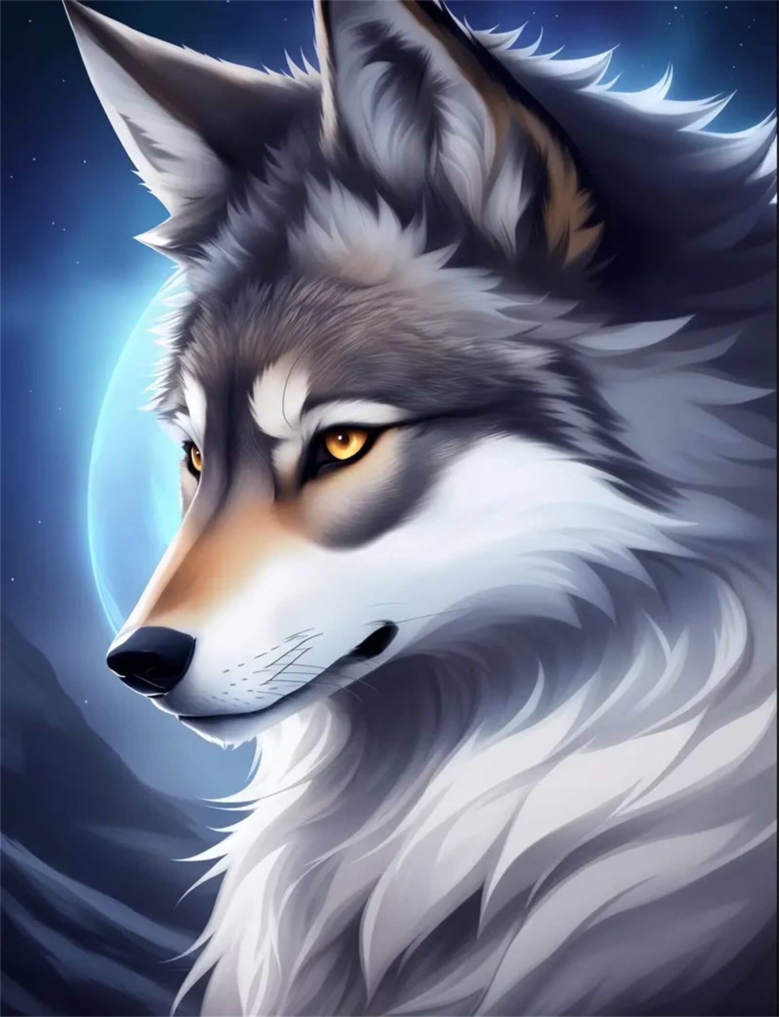 Wenpeef Animal Wolf Diamond Art
