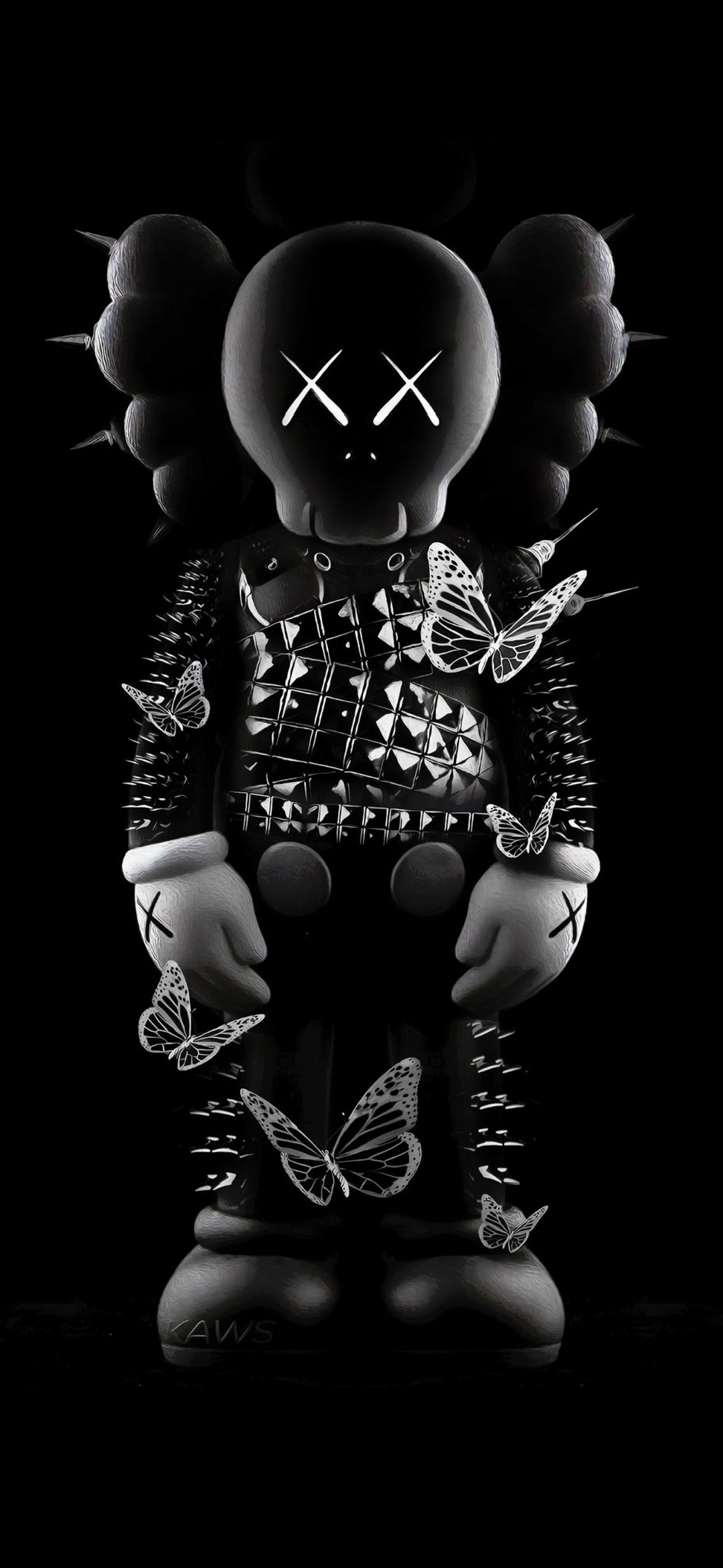 Kaws black Wallpaper 4K, Kaws figure