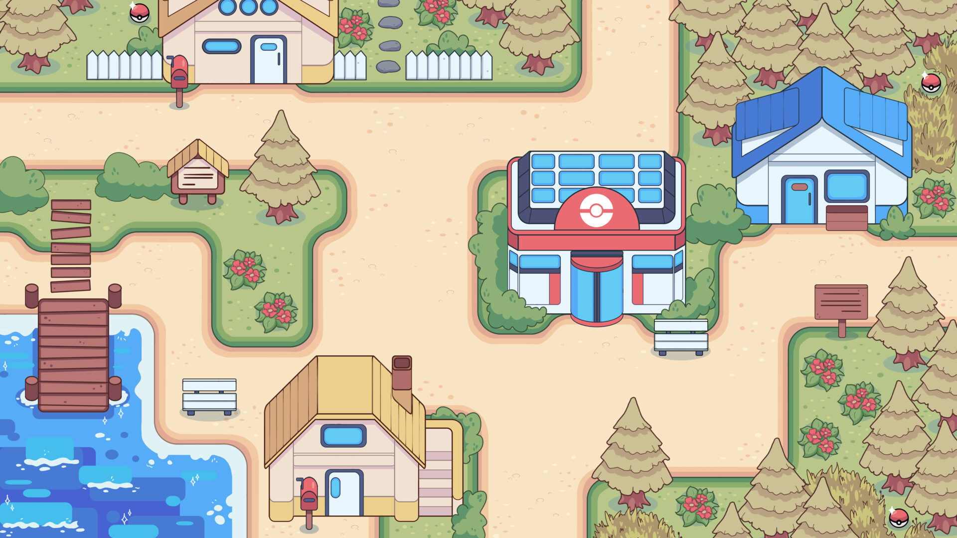 Pokemon style Background