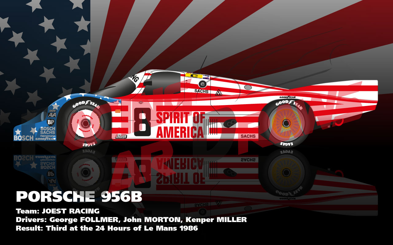 Wallpaper Porsche 956B n.8 24 Hours