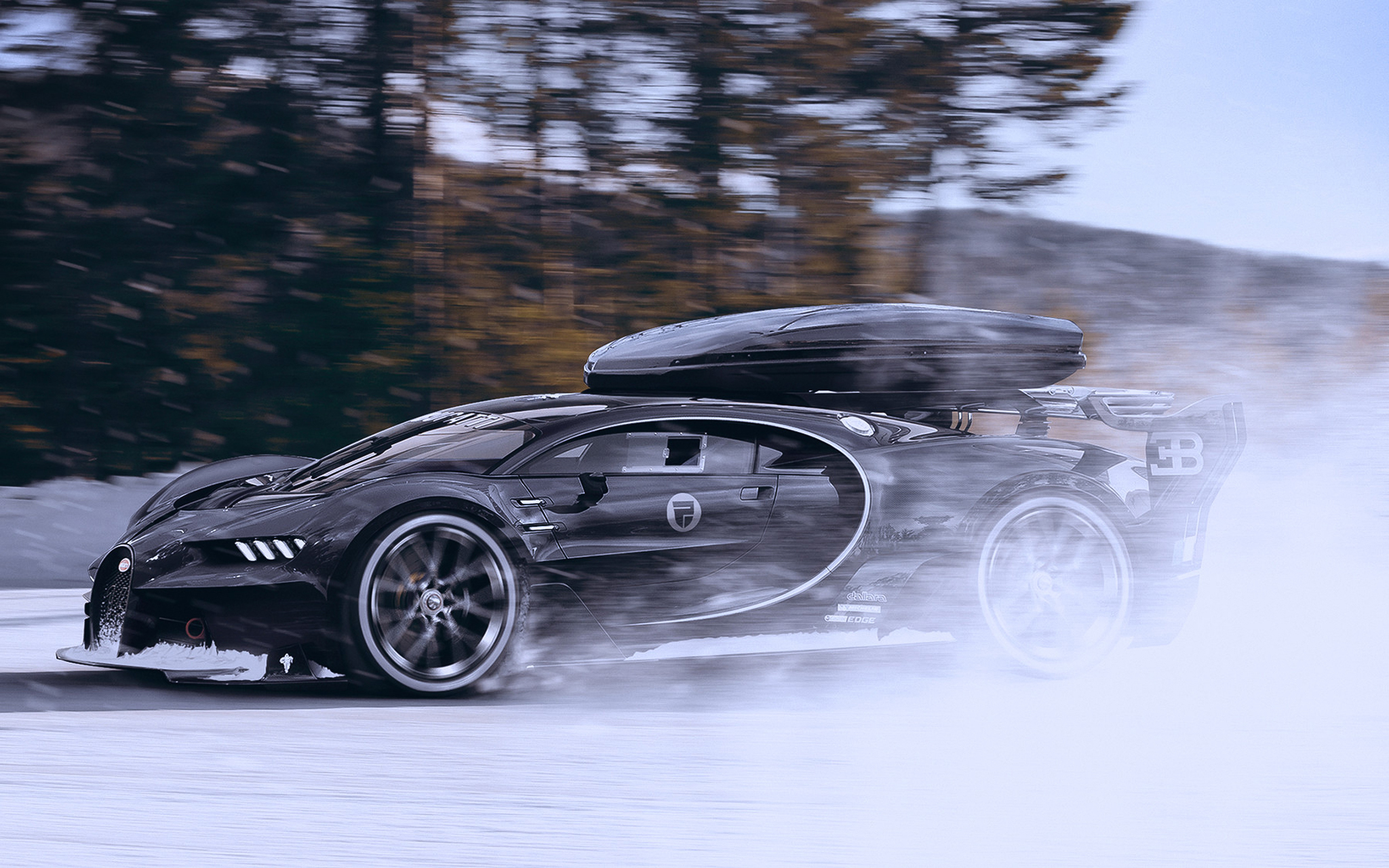 Wallpaper Bugatti, Vision, Winter