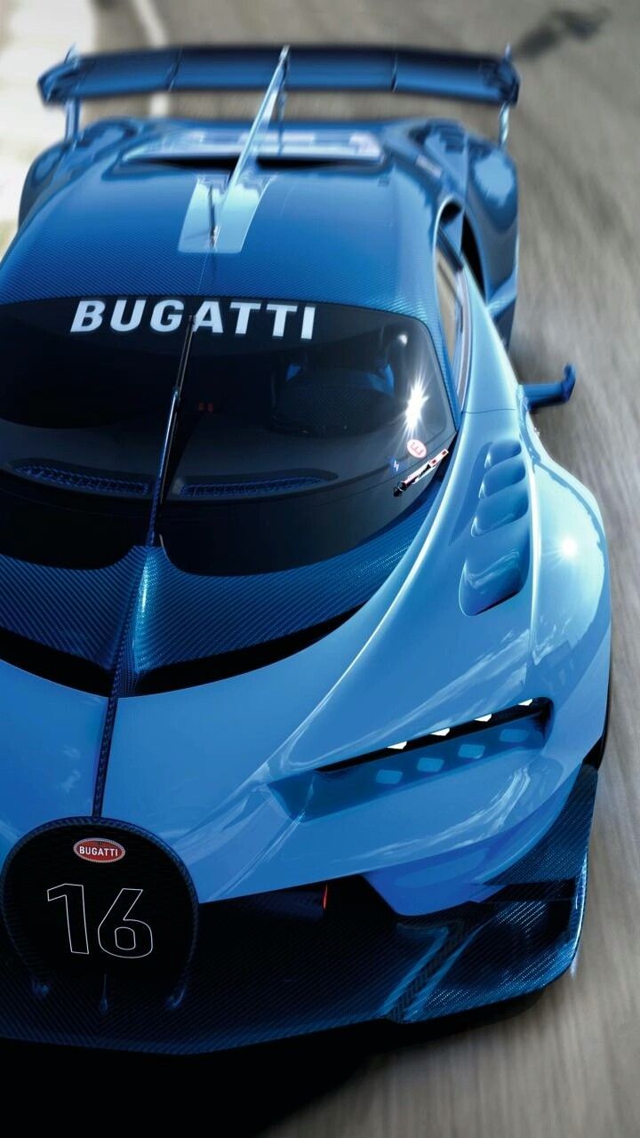 Bugatti Supercar Driving Down the Road