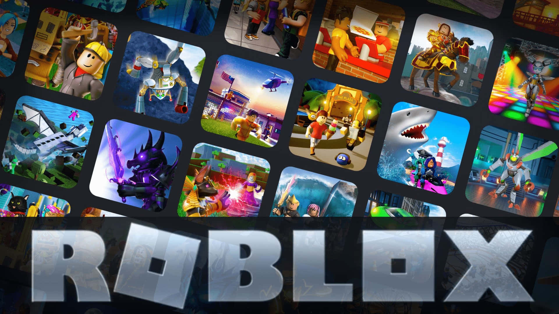Download Roblox Game Collage Wallpaper