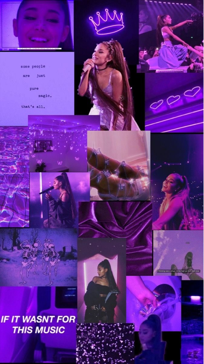 purple aesthetic wallpaper. Ariana