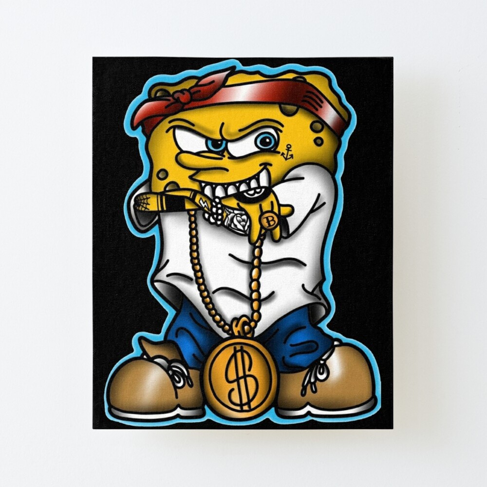 gangster spongebob Art Board Print