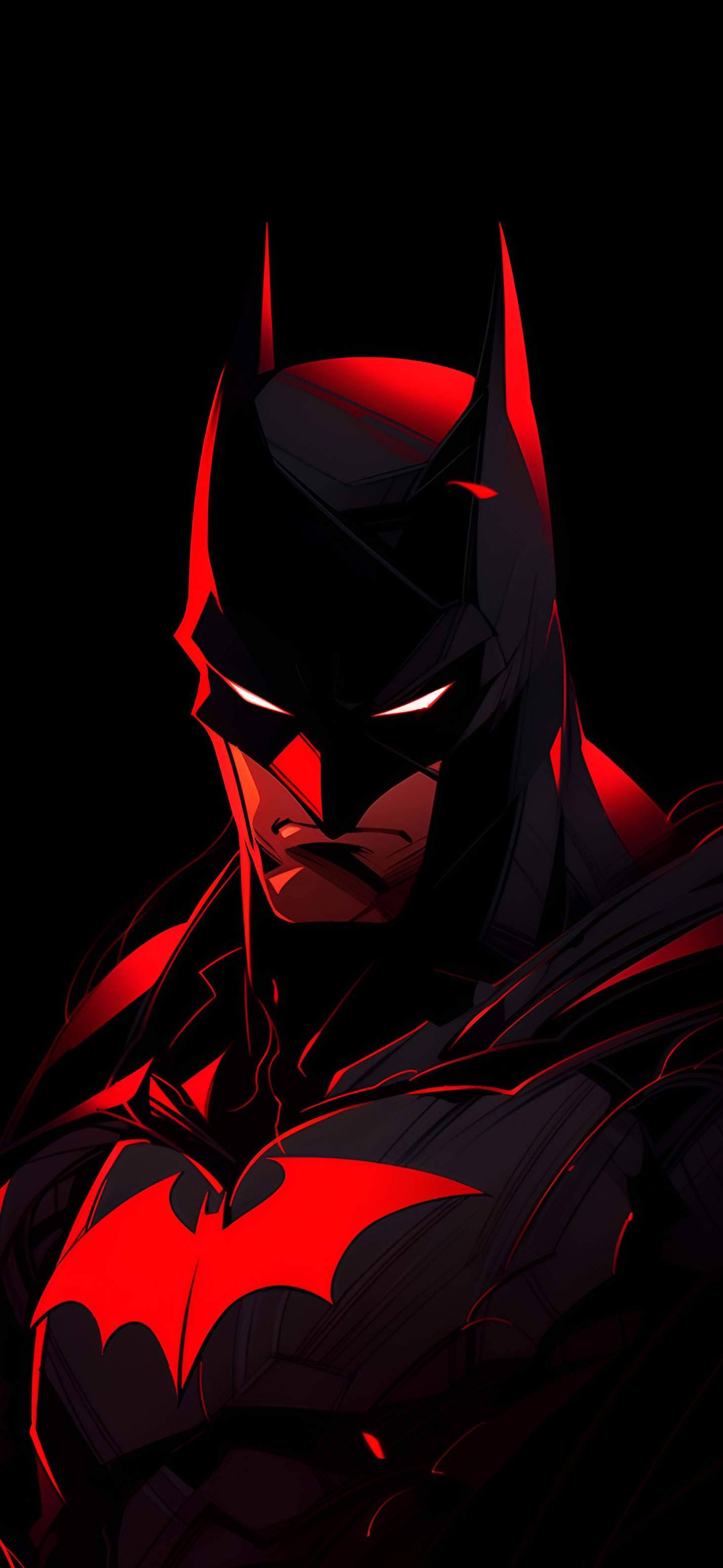 Black & Red Batman Wallpaper