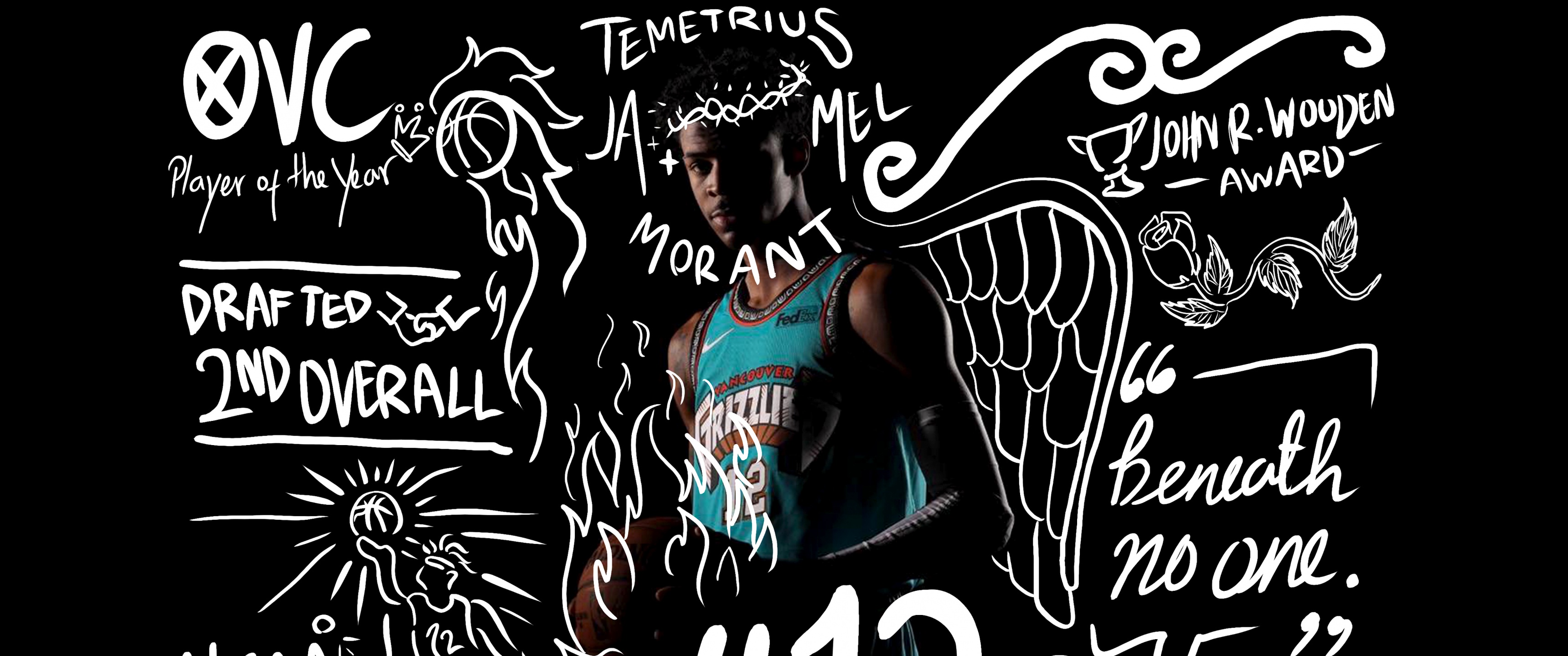 Ja Morant Wallpaper 4K, American