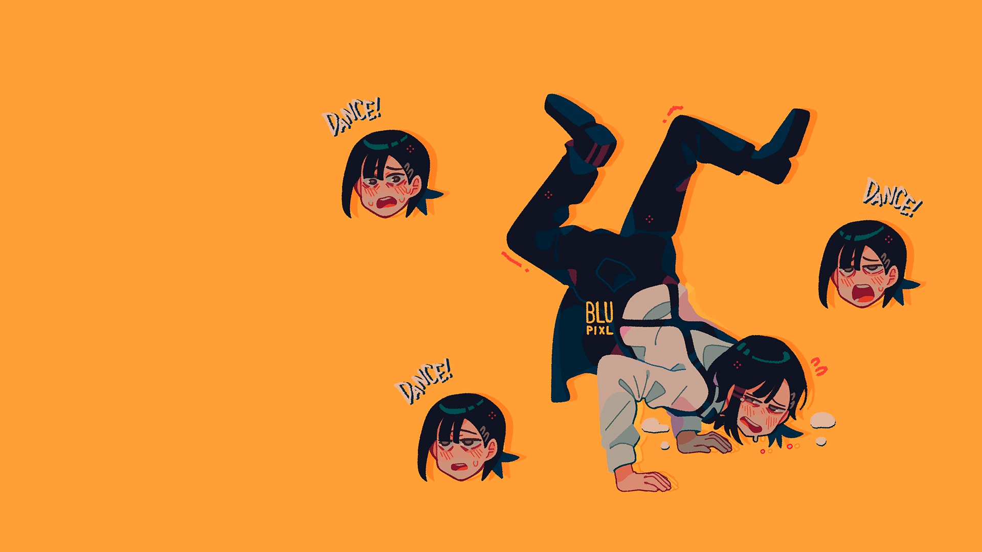 wallpaper anime, yellow, anime, dance