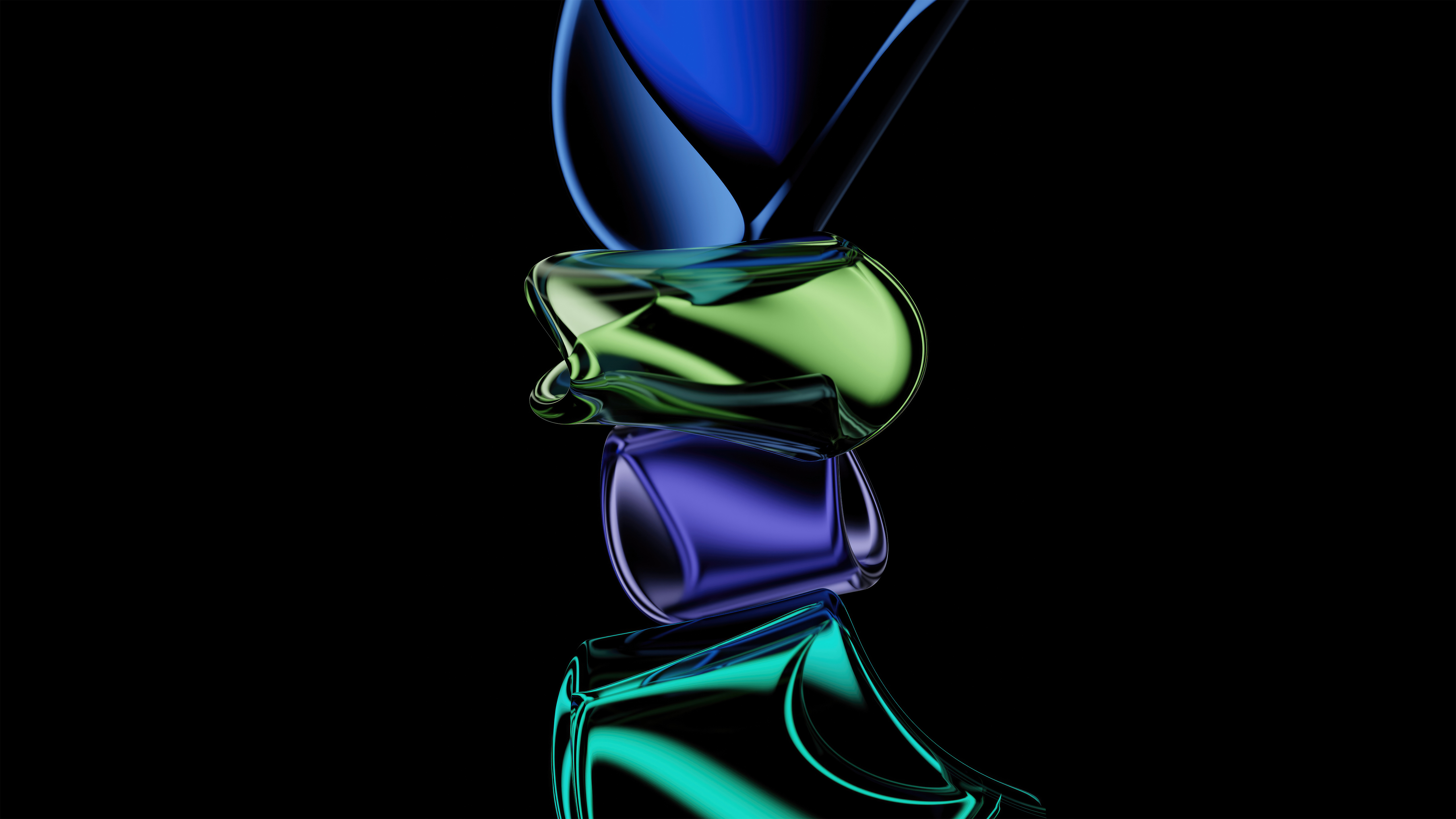 Abstract Dark Glass Oled 5k Wallpaper