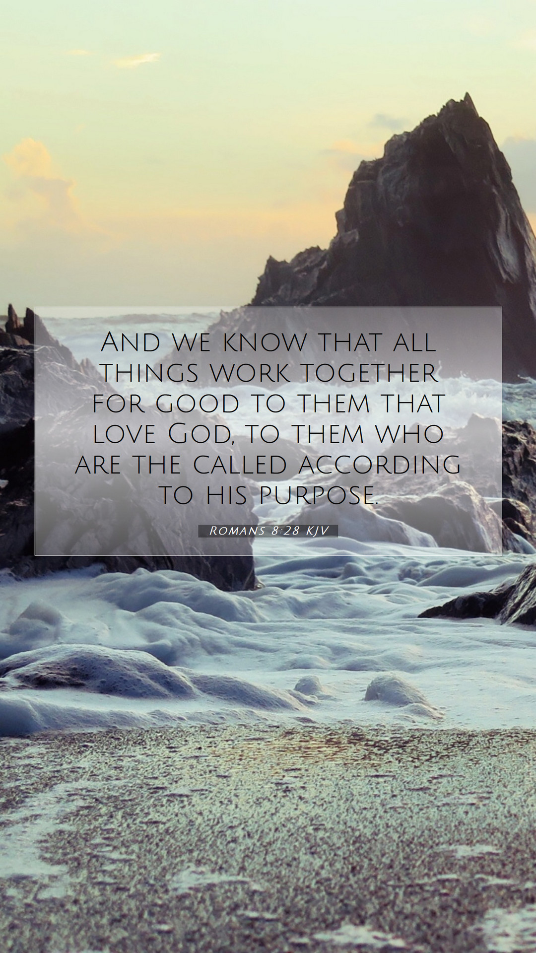 Romans 8:28 KJV Mobile Phone Wallpaper