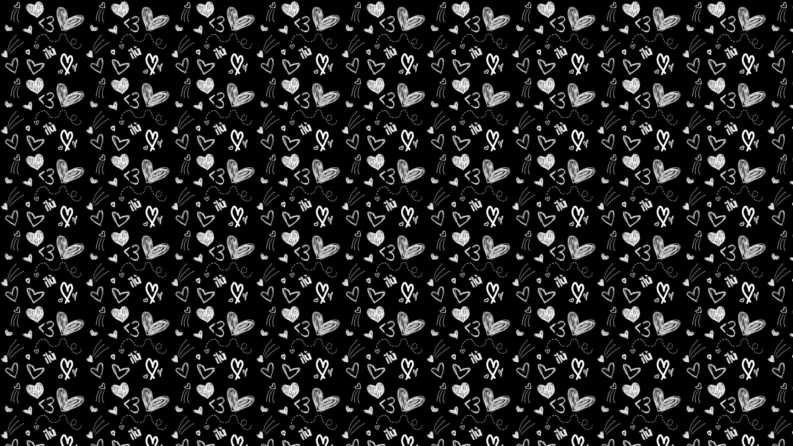 Black And White Heart Wallpaper