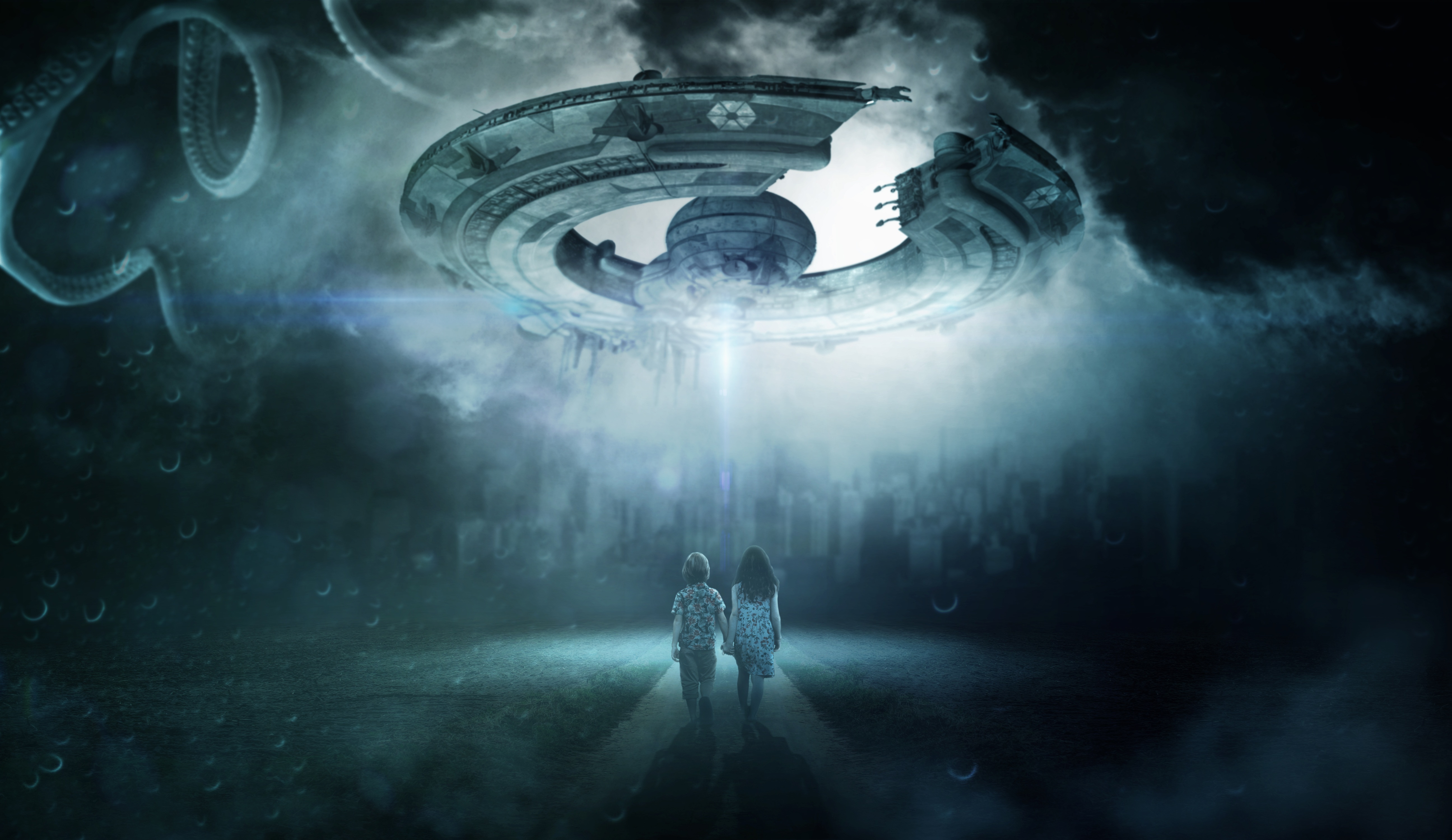 Scifi Ufo Boy Girl Child