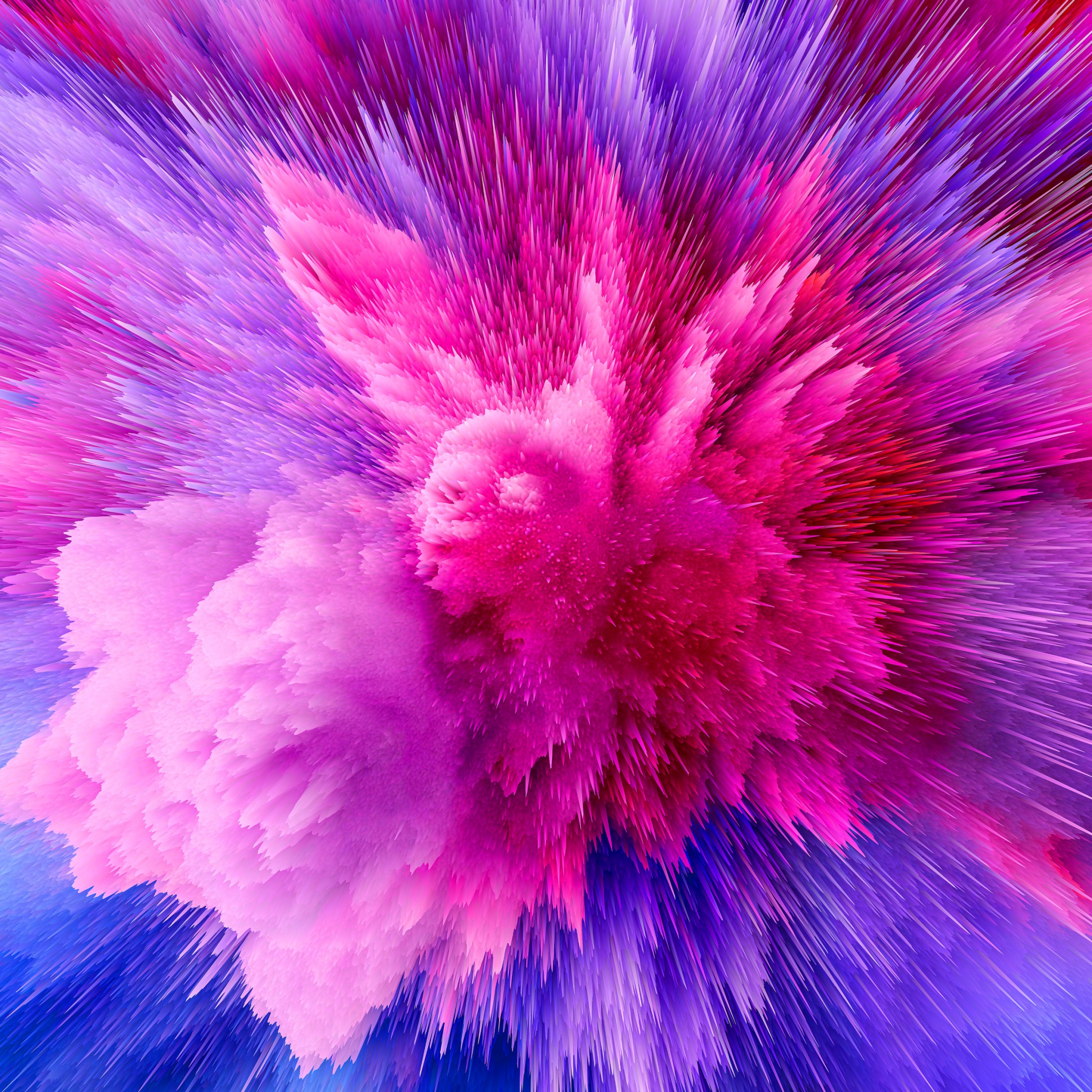 Color explosion Wallpaper 4K, Pink