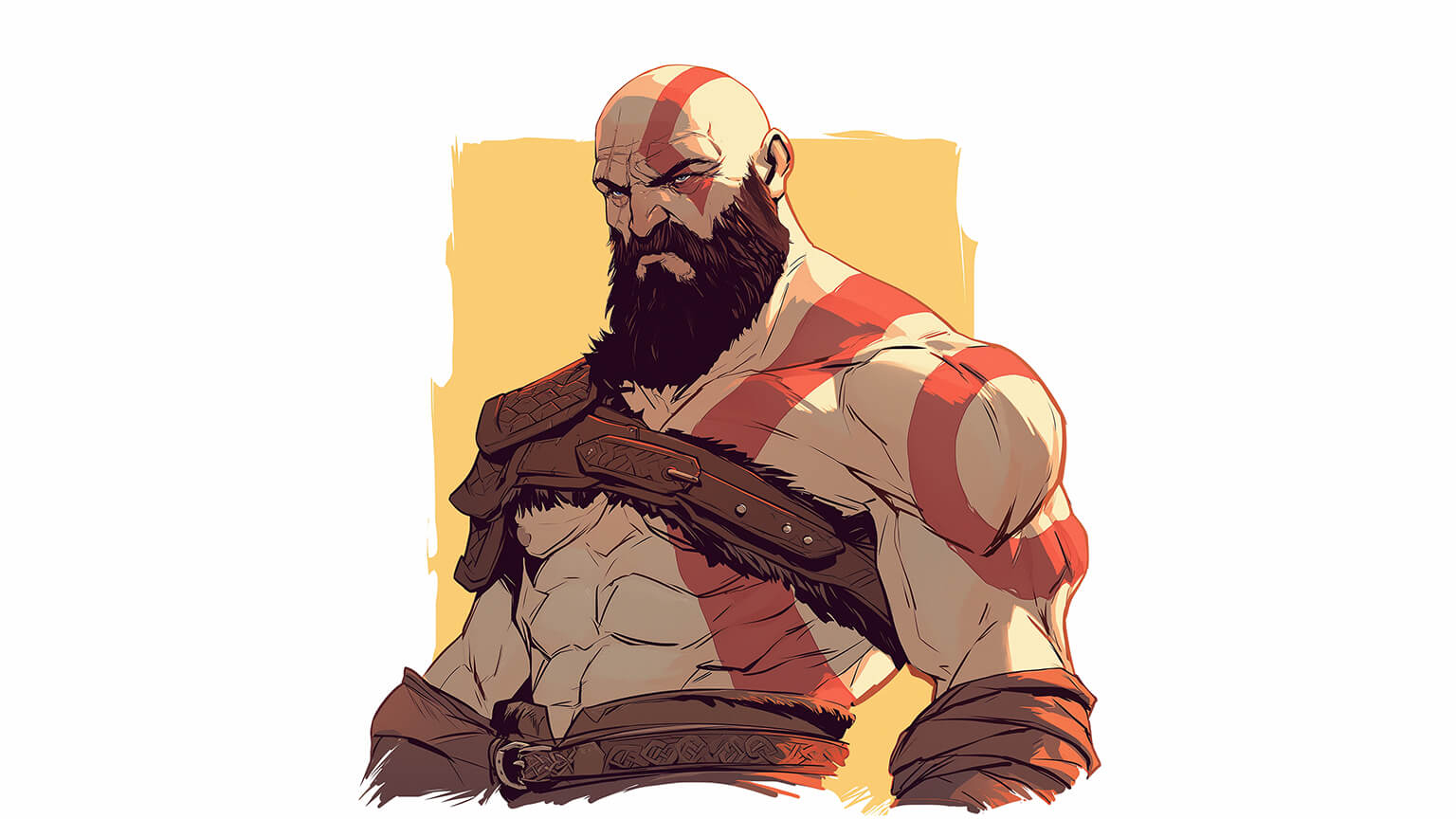 Kratos God of War Art Desktop Wallpaper