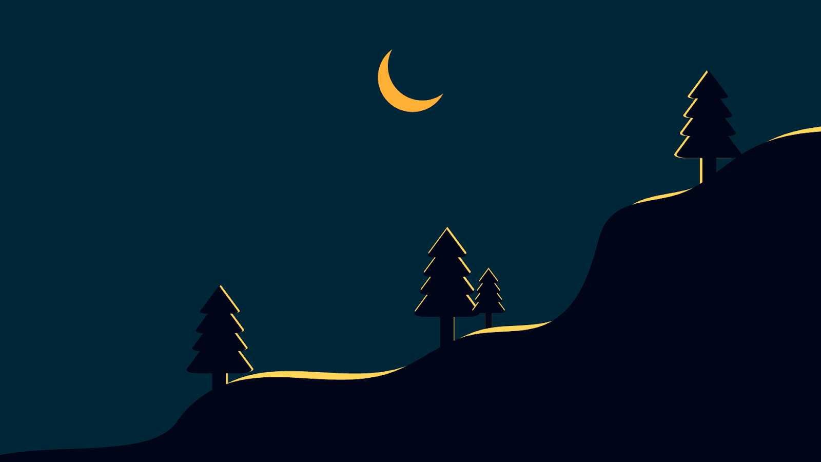 Minimalist Night Forest: Chill 8K Wallpaper