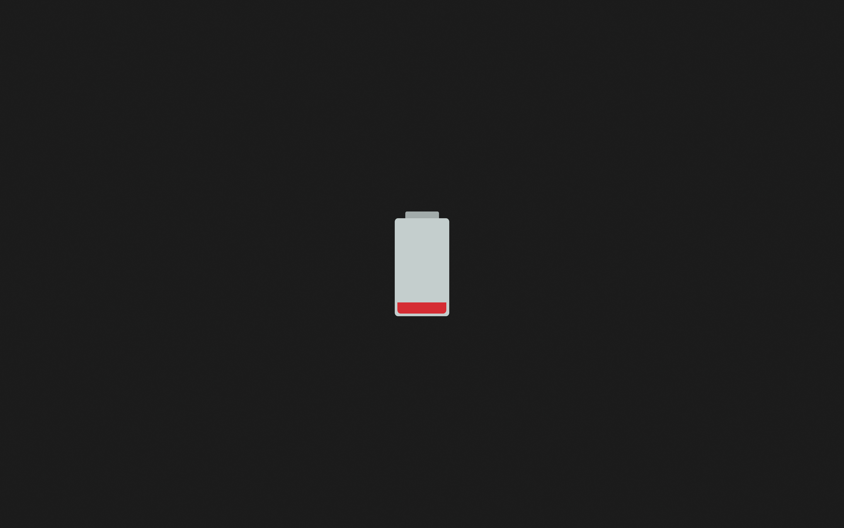 Low Battery Minimaist Wallpaper, HD