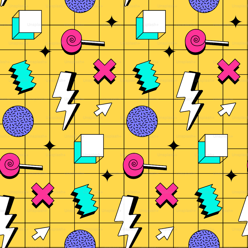 Retro vintage 80s or 90s style abstract