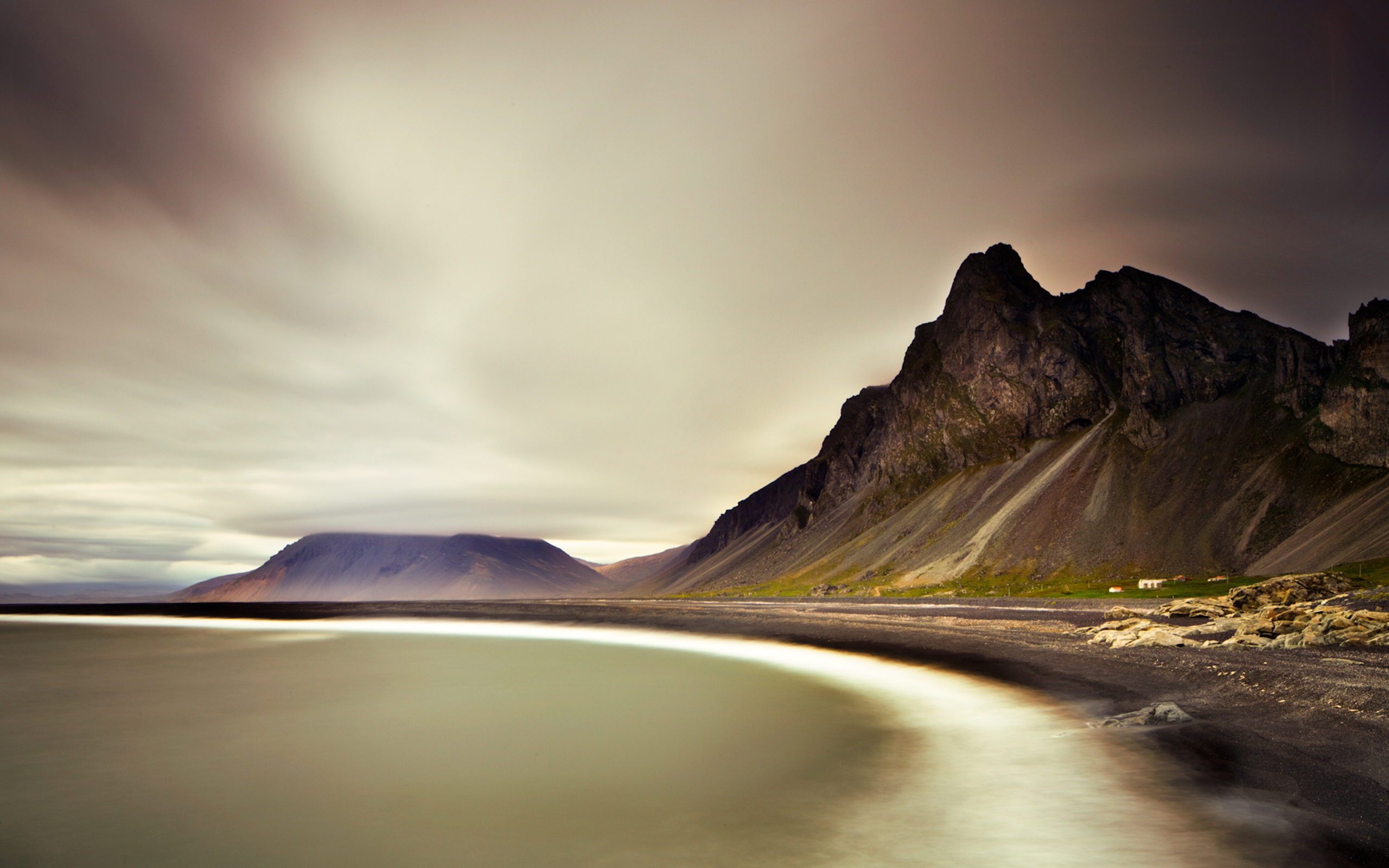 Mountains, Mountain, Sea, Sky