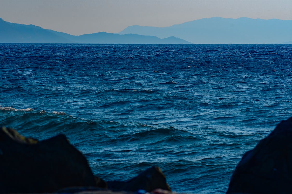 View of the Sea and Mountains in