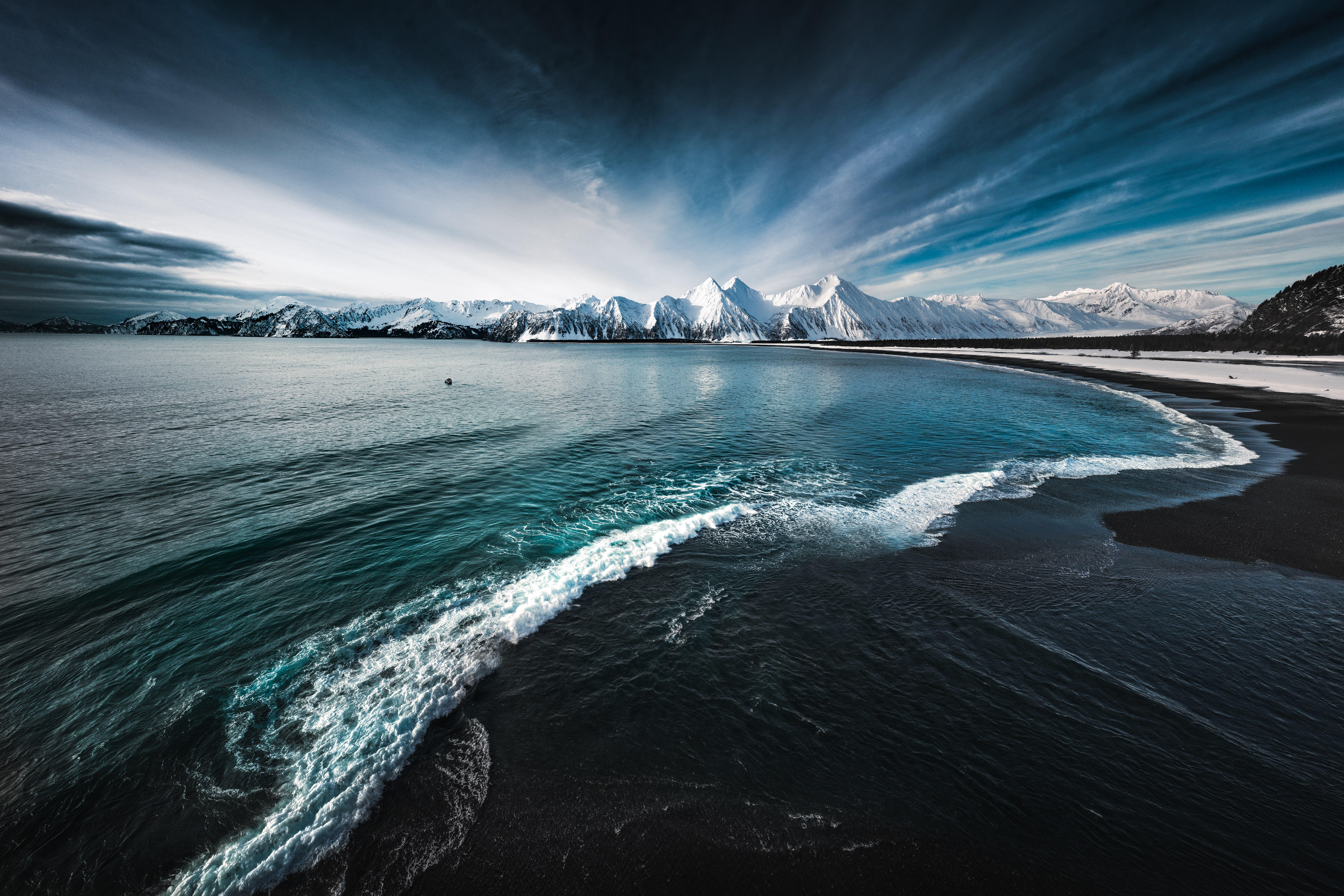 Wallpaper USA, Alaska, sky, sea, clouds