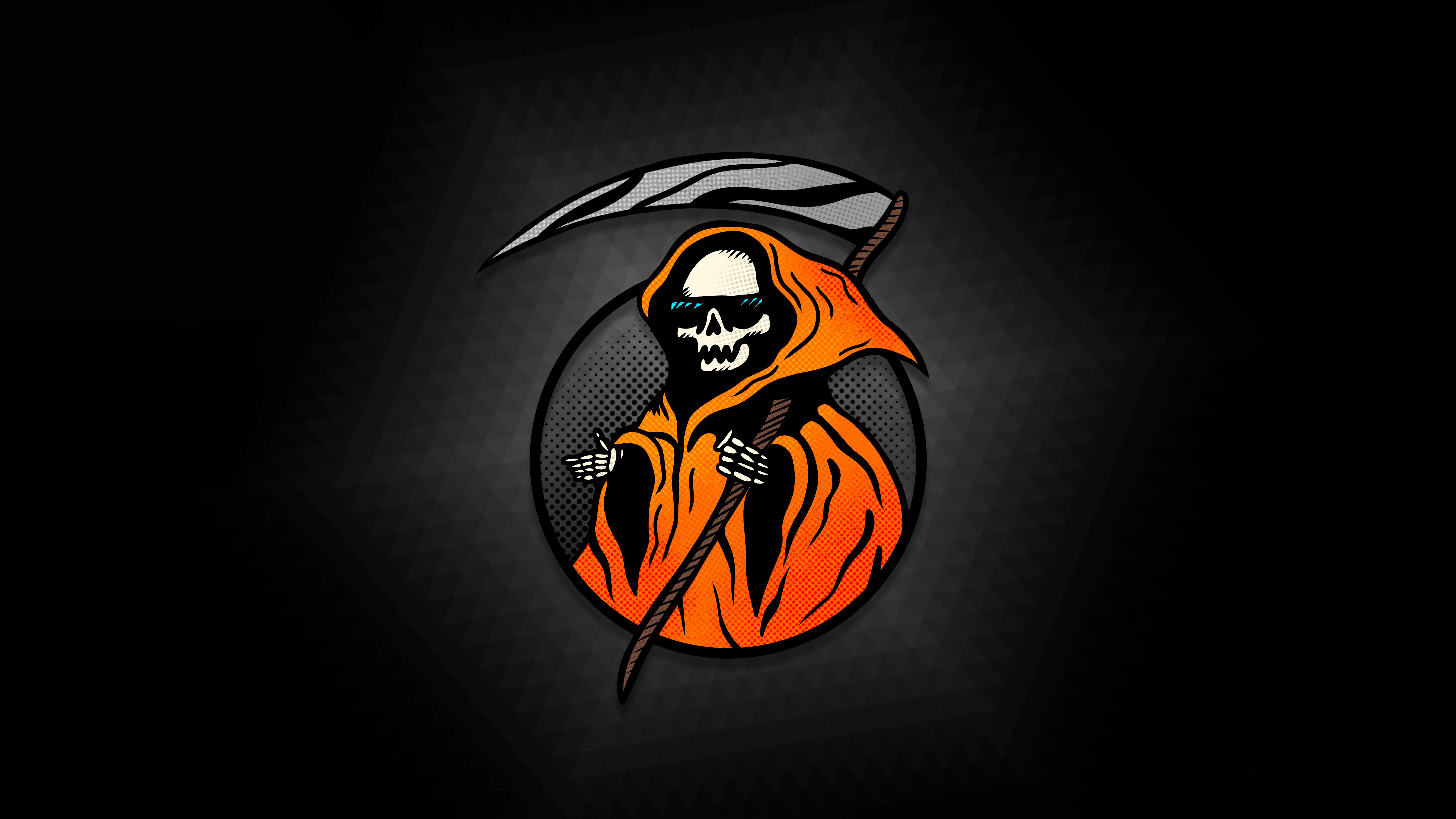 Cool Grim Reaper Minimal 4k Wallpaper