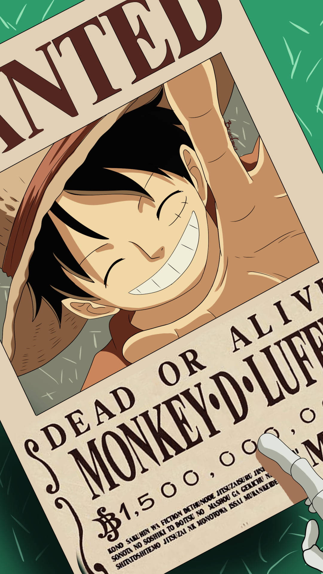 Download free Luffy Smile Wanted Poster